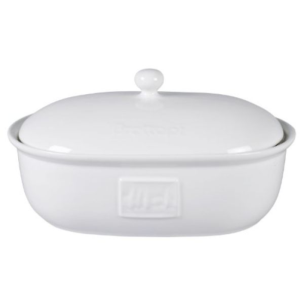 Ovaler Brottopf in Weiß