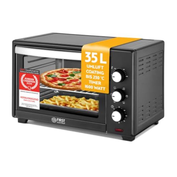 TZS First Austria - 35 Liter, 1.600 Watt Minibackofen mit Innenbeleuchtung und Umluft