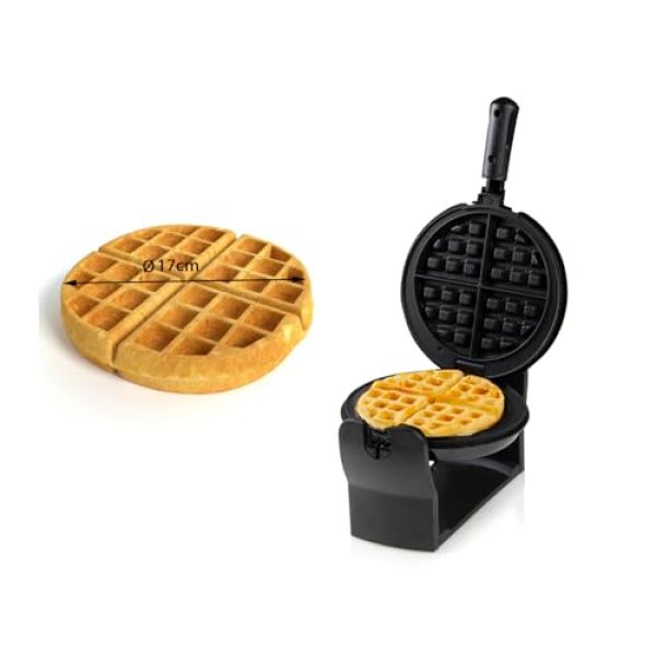 Domo Waffeleisen – drehbares Waffeleisen für runde belgische Waffeln