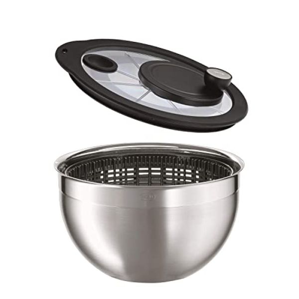 RÖSLE Salatschleuder mit Glasdeckel
