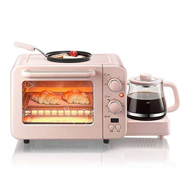 3-in-1 Minibackofen mit Mikrowelle, Eierbratpfanne und Kaffeewarmhalter