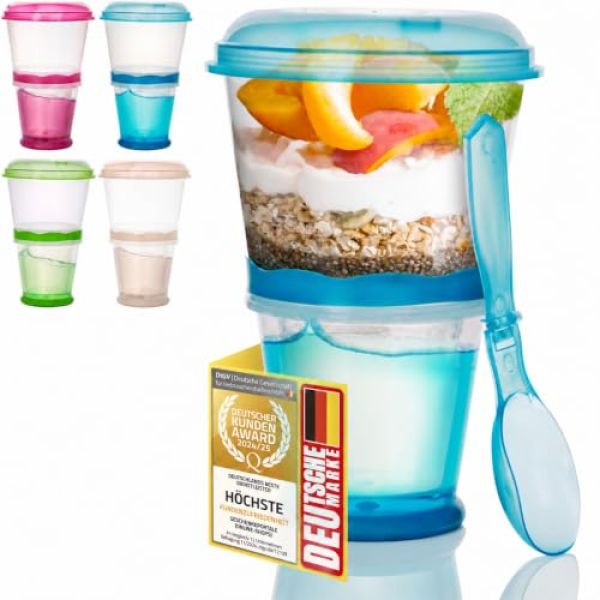 GOODS+GADGETS Müslibecher to Go Deluxe (mit Löffel) – der Praktische