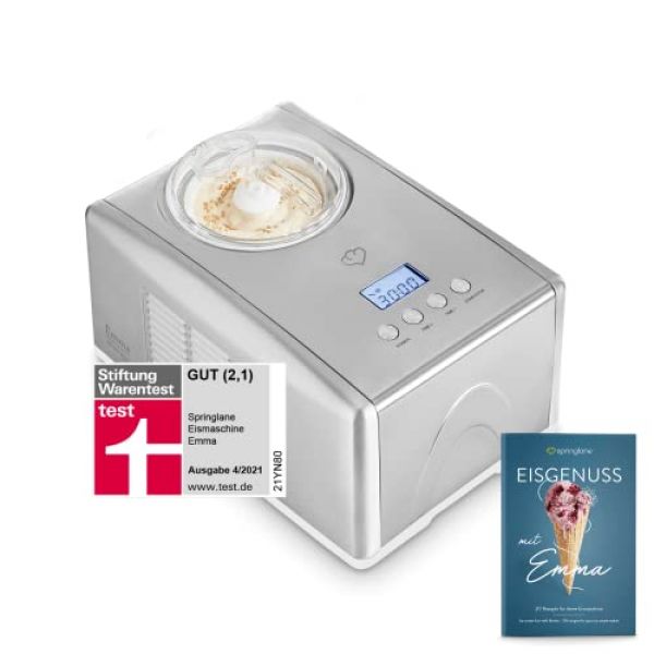 Eis-, Frozen Yoghurt- und Softeismaschine Emma mit Kompressor 